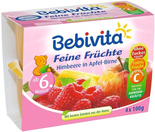 Bebivita Feine Früchte Himbeere in Apfel-Birne 4 x 100 g