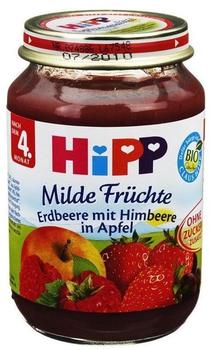 Hipp Milde Früchte Erdbeere mit Himbeere in Apfel (190 g)