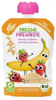 erdbär Freche Freunde Bio Quetschie Banane, Erdbeere mit Hafer & Quinoa