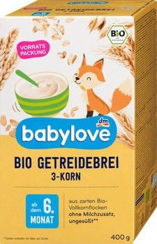 Babylove Getreidebrei 3-Korn ab dem 6.Monat, 400 g