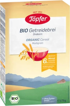 T&ouml;pfer Bio Getreidebrei Dreikorn, 175 g