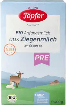 T&ouml;pfer Lactana Bio Anfangsmilch aus Ziegenmilch Pre (Bio)