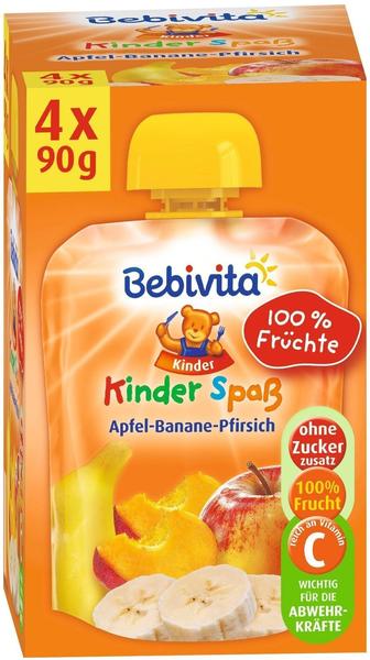 Bebivita Kinder Spaß Apfel-Banane-Pfirsich (4 x 90 g)