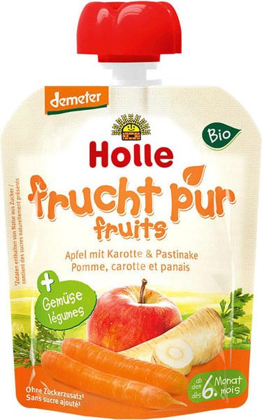Holle Pouchy Apfel mit Karotte & Pastinake (90g)