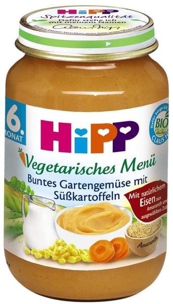 Hipp Vegetarisches Menü Buntes Gartengemüse mit Süßkartoffeln (190 g)