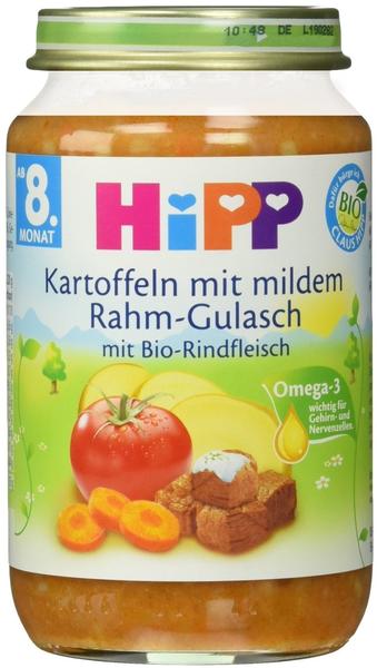 Hipp Kartoffeln mit mildem Rahm-Gulasch (220 g)
