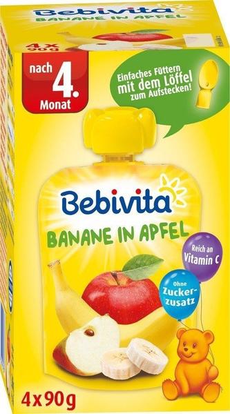 Bebivita zum Quetschen Banane in Apfel (4x90g)