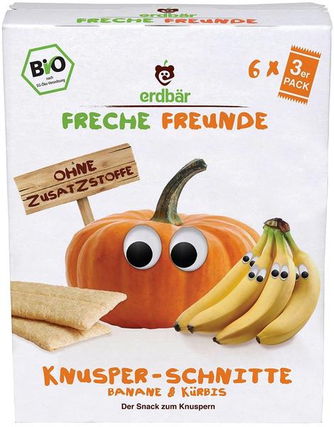 erdbär Freche Freunde Knusper-Schnitte Banane und Kürbis (6 x 84 g)