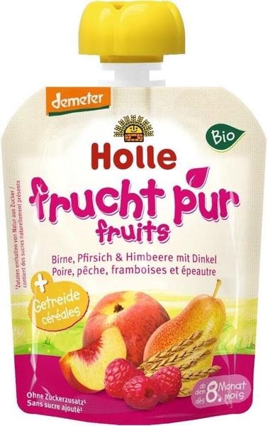 Holle Pouchy Birne, Pfirsich & Himbeere mit Dinkel (90g)