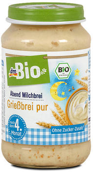 dm Bio Abend Milchbrei Grie&szlig;brei Pur 190g