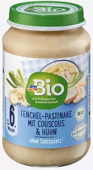 dmBio Fenchel-Pastinake mit Couscous & Huhn 190g