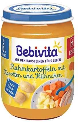 Bebivita Rahmkartoffeln mit Karotten und Hühnchen 190g
