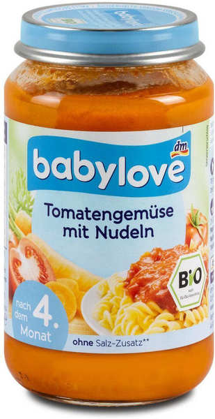 dm Babylove Tomaten-Gemüse mit Nudeln 190g