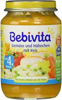Bebivita Gem&uuml;se und H&uuml;hnchen mit Reis 190g