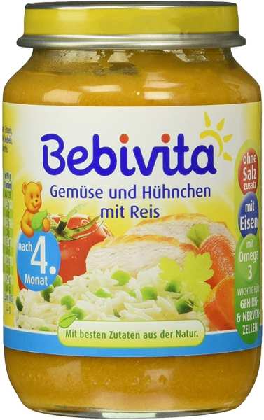 Bebivita Gemüse und Hühnchen mit Reis 190g
