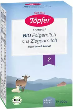 Töpfer Bio-Milchnahrung Folgemilch auf Ziegenmilchbasis (400 g)