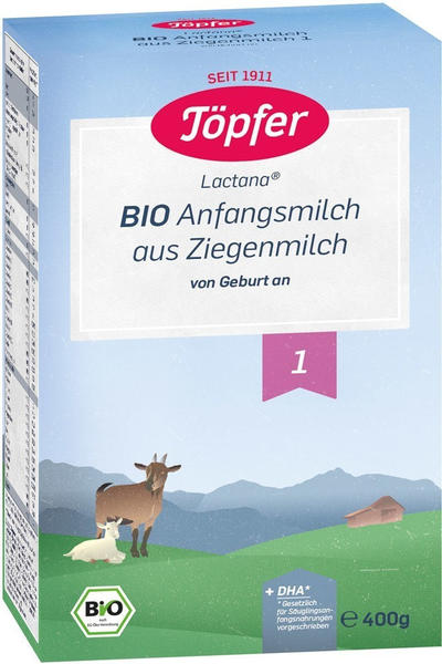 Töpfer Bio-Milchnahrung auf Ziegenmilchbasis 1 (400 g)