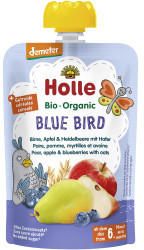 Holle Blue Bird - Pouchy Birne, Apfel & Heidelbeere mit Hafer (100g)