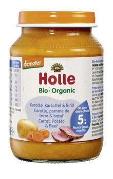 Holle Karotten, Kartoffeln & Rind Gemüsezubereitung
