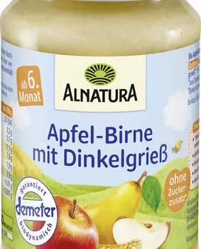 Alnatura Bio Apfel-Birne mit Dinkelgrieß