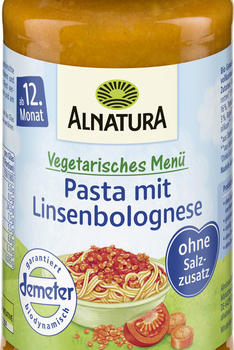Alnatura Bio Vegetarisches Menü Pasta mit Linsenbolognese