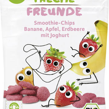 erdbär Bio Freche Freunde Smoothie-Chips Banane, Apfel, Erdbeere mit Joghurt