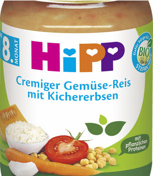 Hipp 100% pflanzlich: Cremiger Gemüse-Reis mit Kichererbsen, 220g