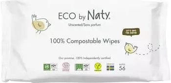 Eco by Naty Sensitive 100 % Compostable Wipes