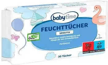 Babytime Feuchtt&uuml;cher Sensitiv, 2er Pack