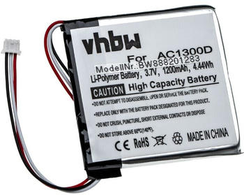 vhbw Akku kompatibel mit Angelcare AC1300 Elterneinheit Babyfon (1200mAh, 3,7V, Li-Polymer)