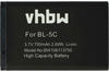 vhbw Akku Ersatz für Philips NK500DH (700mAh, 3,7V, Li-Ion)