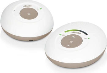Alecto DBX110 Babyphone Audio digitales Babyphone mit DECT 300 m Reichweite kompaktes Design LED Lautstärkeskala VOX Funktion strahlungsarm beige