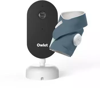 Owlet Dream Duo Smart Baby Monitor 2K-HD Kamera & Dream Sock Sensor, blau