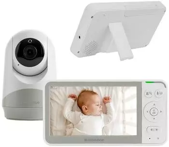KIKKABOO Rhen Video-Babyphone 5-Zoll-Display Nachtsicht wei&szlig; (31303040113)