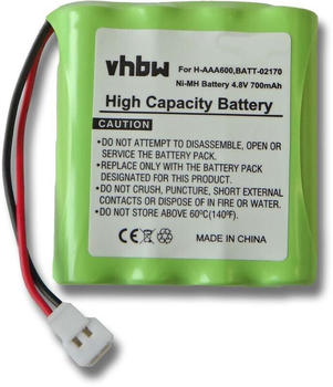 vhbw Battery for Secure Sounds