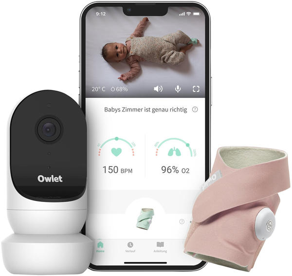 Owlet Duo: Smart Sock 3 und Camera 2. Generation - edelrosa