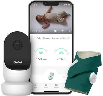 Owlet Duo: Smart Sock 3 und Camera 2. Generation tiefseegrün