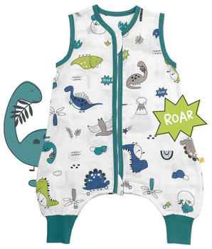 Schlummersack Musselin Schlafsack mit Füßen 0.5 Tog Dinosaurier
