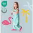 Schlummersack Bio Schlafsack mit Füßen und umklappbaren Bündchen 1.0 Tog Flamingo