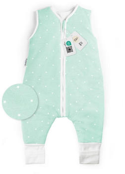 Ehrenkind Sommerschlafsack mit Beinen 1.0 TOG Mint weiße Sterne