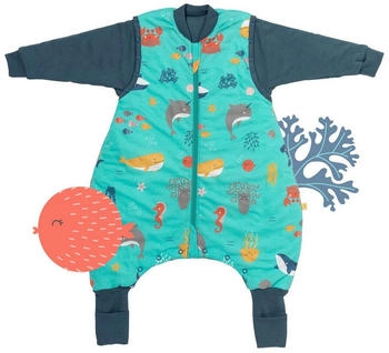 Schlummersack Schlafsack mit Füßen und umklappbaren Bündchen 2.5 Tog Meerestiere