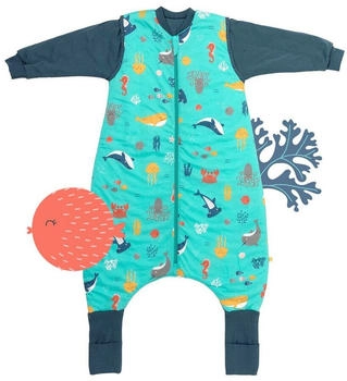 Schlummersack Schlafsack mit Füßen und umklappbaren Bündchen 3.5 Tog Meerestiere