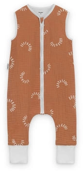 Ehrenkind Schlafsack mit Beinen Sommer Musselin 1.0 TOG Zimt Gemustert