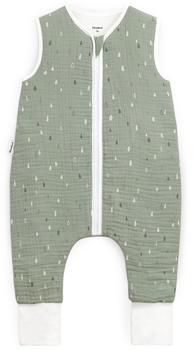 Ehrenkind Schlafsack mit Beinen Ganzjährig Musselin 2.5 TOG Jade Tropfen