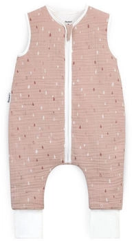 Ehrenkind Schlafsack mit Beinen Ganzjährig Musselin 2.5 TOG Rosé Tropfen