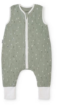 Ehrenkind Schlafsack mit Beinen Sommer Musselin 0.5 TOG Jade Tropfen