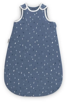 Ehrenkind Babyschlafsack Sommer Musselin 0.5 TOG Jeansblau Tropfen
