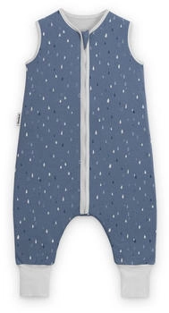 Ehrenkind Schlafsack mit Beinen Sommer 1.0 TOG Jeansblau Tropfen