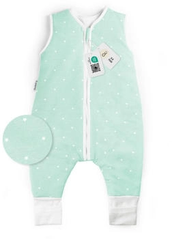 Ehrenkind Schlafsack mit Beinen Sommer 1.0 TOG Mint weiße Sterne