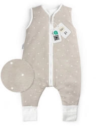 Ehrenkind Schlafsack mit Beinen Sommer 1.0 TOG Taupe weiße Sterne